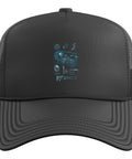 Sick Gauge Square Vise Trucker Hat For Machinist And CNC Guys, Black Five Panel Mesh Back Snapback Cap with tool graphic.
