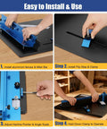 Step-by-step setup of Spot On Table Saw Crosscut Sled Featuring Zero Clearance Edge Plus Adjustable Fence in a workshop.