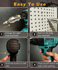 Instruction steps for Beefed Up Cordless Rivet Gun With Brushless Power Automatic Pop Rivet Tool For 18V Max Batteries