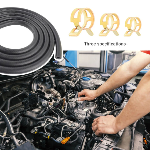 Durable Quarter Inch Fuel Line Hose Upgrade With 300 PSI Rating And 20 Clamps 10 Foot Universal Kit in engine installation scene