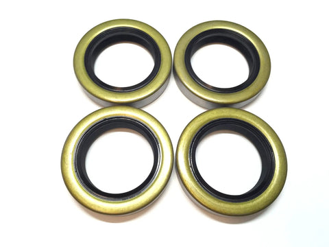 Pack Of 4 Beefy Double Lip Trailer Axle Hub Grease Seals 1.68 Inch By 2.56 Inch By 0.50 Inch For One Three Eighths Inch Axles