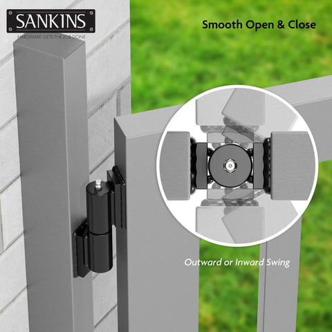 Heavy Duty 5 Inch Weld On Gate Hinges 450lbs Capacity For Outdoor Gates And Trailers Barrel Hinges For Driveway Fences Durable Steel Construction Easy Install 2 Pack By SANKINS