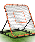 Portable Baseball Rebounder Net For Quick Pro Grade Returns With Four Adjustable Angles For Ground Balls, Fly Balls, Fastballs And More, 4 By 4.5 Ft Practice Tool For Baseball And Softball Training, Orange.