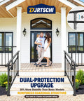 Kick Your Porch Game Up With Solid Wrought Iron Handrails For Outdoor Steps Featuring Secure Side Fence And Easy Install Kit Heavy Duty Black Exterior Railing For Concrete Or Wood Stairs installed on porch steps with family.
