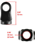 Front Drive Shaft Yoke U-Joint Replacement Kit For Polaris Ranger 800 2010-2014 4x4 Includes Two Yokes And Two U-Joints, Beefed-Up Heavy Duty Bolt-On Fit For Ranger 500 EFI Ranger XP 800 RZR 800 RZR S 800, black steel yoke, 72 mm, 22 tooth