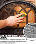 LikeLion wood stove door gasket rope, 1/2 in x 84 in graphite-impregnated fiberglass, front view