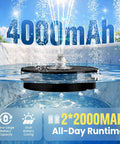 Powerful Solar Bird Bath Fountain Pump With 4000mAh Battery, Three Spray Modes And Lights For Floating Outdoor Bird Bath, DIY Water Feature For Garden Pond With Black Finish, Easy Setup in action