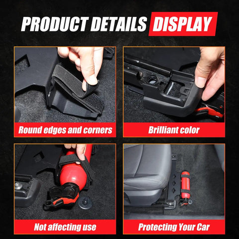 Under Seat Fire Extinguisher Mount Bracket For Toyota Tacoma 2024 2025 installed under seat with secure quick release