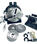 3 Slot 6 Inch Rotary Table With Double Bolt Tailstock And Steel Dividing Plates Set For Milling Machines Precision Machining Accessory Kit