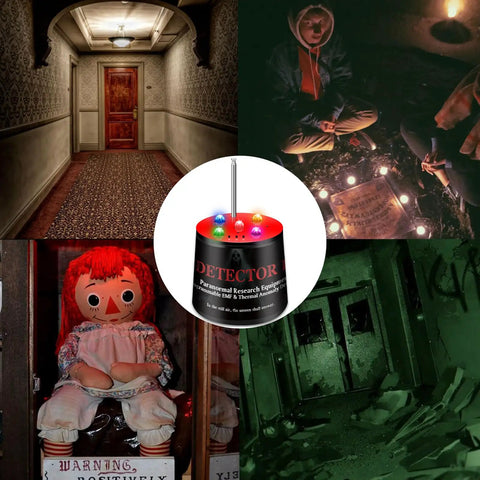 EMF Detector With Temperature Deviation Detection And Five Sensitivity Levels, Radiating Electromagnetic Pod 2.0 For Ghost Hunters And Paranormal Investigations, 360 Degree Antenna For Full Energy Coverage And Fast Real Time Readouts on haunted scenes