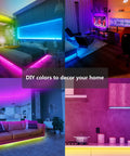 Five Volt LED Strip Lights 100 Feet Dope Color Changing With Music Sync Bluetooth Remote Control Built In Microphone App Control