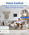 Dual WiFi And 4G Home Alarm System With 4.3 Inch Touch Screen Instant App Alerts No Monthly Fees Alexa Compatible lifestyle scene