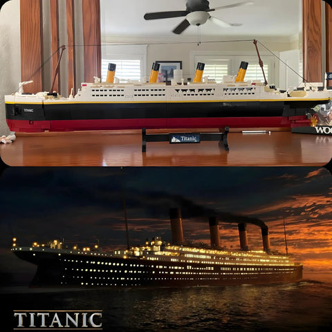 Epic Titanic Model Kit With 2022 Building Blocks, Giant 26.97 Inch Replica Ship, STEM 3D Puzzle Toy For Kids And Adults, Educational Collectible Display For Home Or Office Decor, Realistic Bow, Funnel, And Propeller Detail on stand