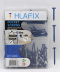 Pocket Hole Screws Kit For Woodworking, 135Pcs 12oz, 6 Sizes Blue Coarse And Fine Thread Self Tapping Screws For Soft Wood, 150mm Drive Bit Included, Carbon Steel With Blue Coating For Indoor Outdoor Use