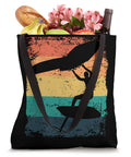 Retro Wing Foil Tote Bag For Wingsurfing Enthusiasts A Colorful Vintage Wingboard Carrier with groceries and floral design