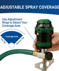 Adjusting Six Spray Patterns Gear Drive Sprinkler On Metal T Spike For Customizable Lawn Watering Coverage With Rotating Head