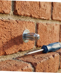 35 Piece Expansion Bolt Kit With Petal Shape Nuts M4 M5 M6 And Hollow Wall Anchors For Quick Easy Install And Strong Fastening In Plasterboard And Iron Skin For Home DIY Projects. Installed metal wall anchor in brick with screwdriver