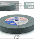 6 Inch Green Silicon Carbide Grinding Wheel 120 Grit Heavy Duty Shop Ready Accessory cuts clean through aluminum cast iron and stainless steel.