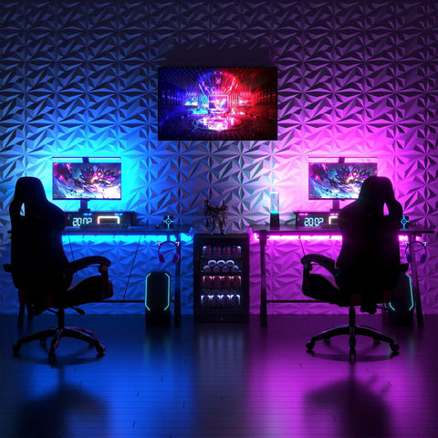33 Pack Dope 3D Diamond Wall Panels For Interior Decor With PVC Flower Texture Easy DIY Accent Wall Panels for gaming room backdrop