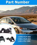 Honda Civic 3 Piece Timing Belt Cover Kit And Gasket For 2001 2002 2003 2004 2005 1.7L L4 Engine Replaces 11840 PLM 000