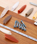 100 Pack Plastic Pocket Hole Plugs With 9mm Slant Caps And Pocket Screws For Pocket Hole Jig Woodworking Gear Beige Kit in use