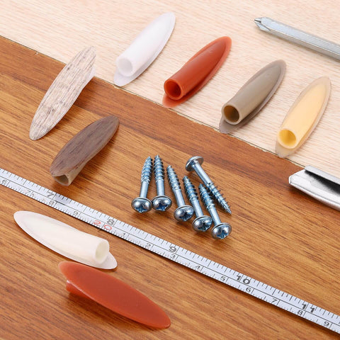 100 Pack Plastic Pocket Hole Plugs With 9mm Slant Caps And Pocket Screws For Pocket Hole Jig Woodworking Gear Beige Kit in use