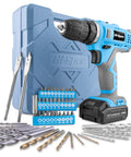 Your Go To Cordless Drill Set 50 Piece 12V Power Driver Kit With Rechargeable Battery in a Tough Toolbox Case for Home DIY Projects