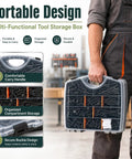 Drywall Screws Assortment Kit 1100 Pieces With Thirteen Sizes Size Six And Size Eight Black Phillips Wood Screws In Two And Three Quarter Inches Two Inches One And One Half Inches One And One Quarter Inches One Inch Three Quarter Inch Five Eighths Inch portable storage box