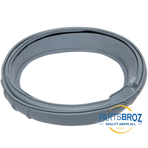 Image of Genuine OEM Door Boot Seal For Front Load Washing Machines Grey Replacement Leak Seal DC64-00802A, easy install gasket.