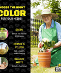 Woman gardening with 4 Foot By 100 Foot Black Temporary Fencing Mesh Snow Fence Made From Durable Plastic in background