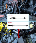 All-In-One Quick Release Bike Axle Kit For Front And Rear Hubs - 145mm Front And 185mm Rear, heavy duty steel installation