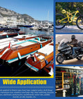 Wide application of 20 Piece Lanyard Cable Kit With 11 Inch 304 Stainless Safety Tethers on boats, bikes, motorcycles, and equipment storage