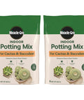 Top Shelf Indoor Potting Mix For Cactus And Succulents Featuring Sweet Roots Development With Rapid Drainage Sand Perlite And Peat Moss Formula Plus Loaded Plant Food For Ace Houseplants In 8 Quart Packs, two 8qt bags.
