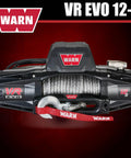 12,000 Lb Electric Winch For Trucks SUVs And Jeeps With Synthetic Rope 12V Heavy Duty Off Road Recovery Gear Built For Safe Handling And Beast Mode Spooling With Serious Pull Power, WARN VR EVO 12-S with synthetic rope