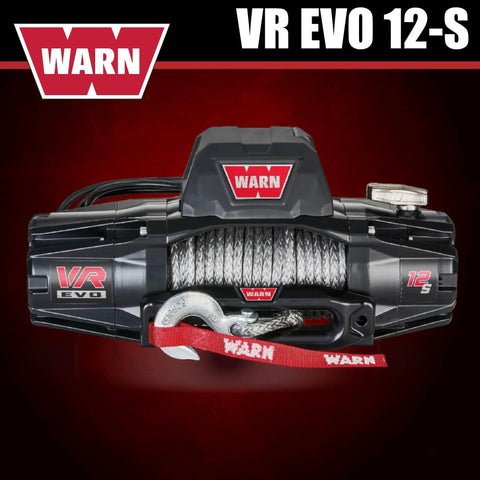 12,000 Lb Electric Winch For Trucks SUVs And Jeeps With Synthetic Rope 12V Heavy Duty Off Road Recovery Gear Built For Safe Handling And Beast Mode Spooling With Serious Pull Power, WARN VR EVO 12-S with synthetic rope