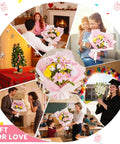 Pipe Cleaners Craft Kit With 600 Pieces In 6 Vibrant Colors creating bouquets for various occasions in collage of five images.