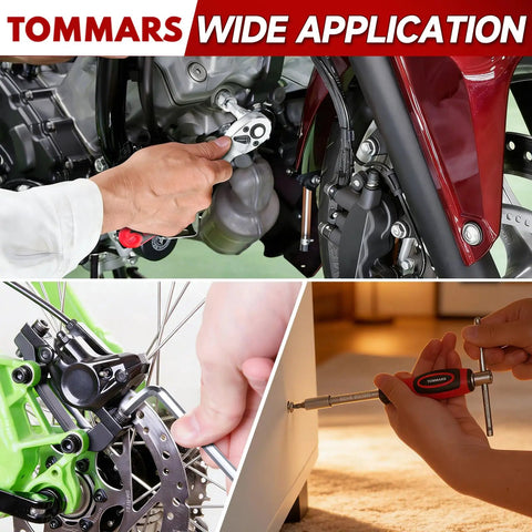 Applications of the 130 Piece Mini Ratchet Set With One Quarter Inch Drive, 72 Tooth Ratchet, 104 Bits And 13 Sockets