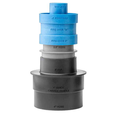 Stacking Dust Port Adapter Set 3 Piece For Dust Collection Hose And Tools Easy Fit Vacuum Adapters Glass Reinforced Polypropylene