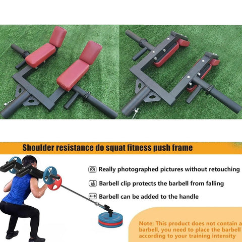 Squat Bar With Shoulder Pads For Strength Training And Arm Weight, Heavy Duty T Bar Handle Attachments For 2 Inch Barbell Bars, Durable Steel Construction, Safe Grip, Fits Wide Range Of Lifting Equipment, Black