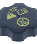 Top Tier Engine Coolant Reservoir Cap Heavy Duty Radiator Overflow Bottle For Cars And Trucks Easy Swap, showing pressure rating and warning symbols.