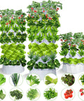 Dope Vertical Hydroponic Garden Tower With 48 64 Or 80 Pot Capacity Modular Stackable System displaying leafy greens and herbs