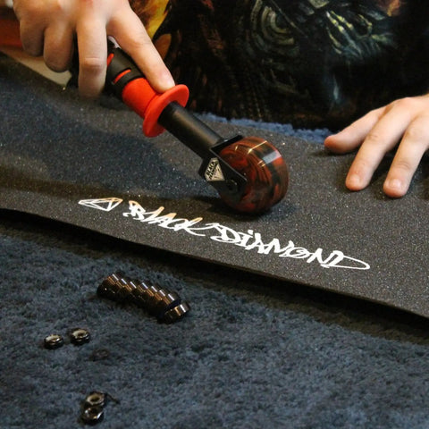 Applying grip tape with Skateboard Griptape Roller Tool And File Kit Grip Tape Tools Set For Smooth Application Bubble Free Adhesion
