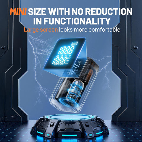 Cordless Tire Inflator Portable Air Pump Kit With Large Digital Display Fast 1 Minute Inflation 150 PSI LED Light