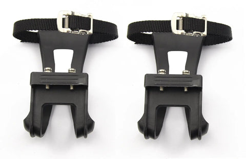 Toe Clip Straps For Bike Pedals, Universal Fit Cycling Toe Cages For MTB And Road Bikes, Lightweight Nylon Pedal Clips, Black