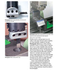 Book page from The Milling Machine for Home Machinists showing three views of boring-head tooling and milling setup.