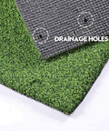 Close-up of the Ultra Thick Golf Turf Pro Putting Green Mat 7ft By 13ft For Indoor Outdoor Practice Custom Sizes Synthetic Faux Grass backing
