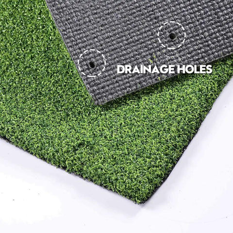 Close-up of the Ultra Thick Golf Turf Pro Putting Green Mat 7ft By 13ft For Indoor Outdoor Practice Custom Sizes Synthetic Faux Grass backing