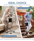 Images of using Stand Assist Aid For Elderly With Adjustable Height, Night Light, Two Bases, And Rock Solid Safety Grab Bar.