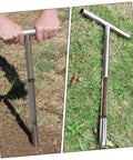 Stainless Steel Soil Sampler Probe With T Handle For Lawn Care And Garden Testing 304 Metal Soil Sampling Tool For DIY Yard
