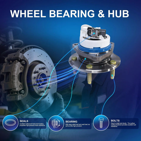 Beefed Up Front Wheel Hub Bearing Assembly 5 Lug ABS Fit GM Cars Including Buick LaCrosse LeSabre Century Park Avenue Regal